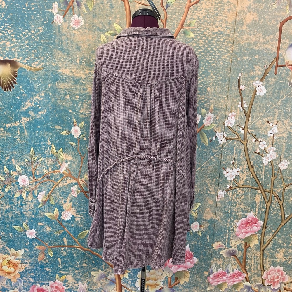 Purple Free People Blouse Top - Picture 4 of 9